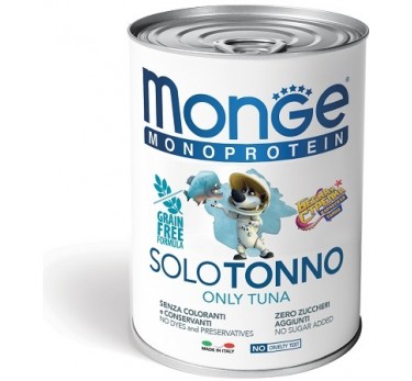 Monge Dog Monoprotein Solo B&S консервы для собак паштет из тунца 400г